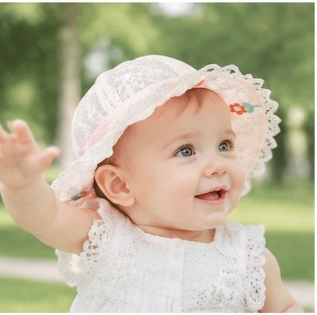 Sun Hat Wide Brim - Bebek Kız Çocuk Yazlık, Hava Alan,