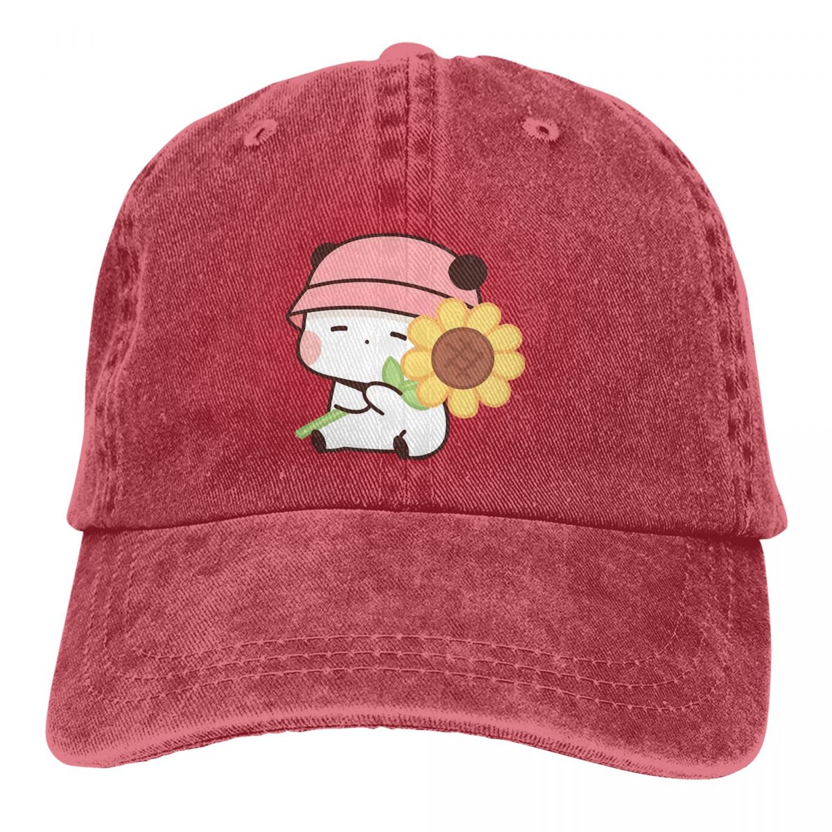 Golf Cap Dad - Yıkanmış erkek beyzbol şapkası ayçiçeği Bubu
