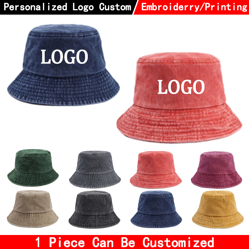 Bucket Hat Cotton - Özel Logolu Kot Kova Şapka, Moda