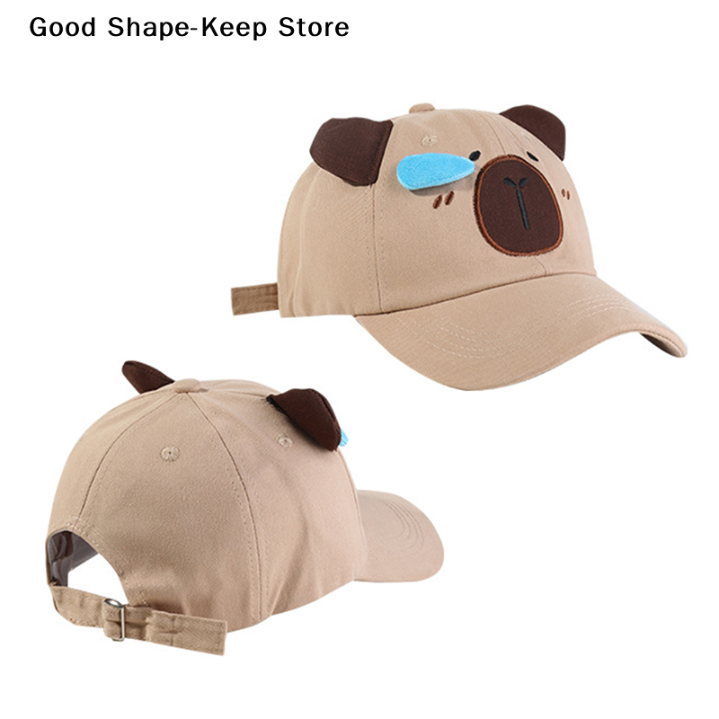 Golf Cap Dad - Capybara Nakışlı Çift Beyzbol Şapkası Güneşten