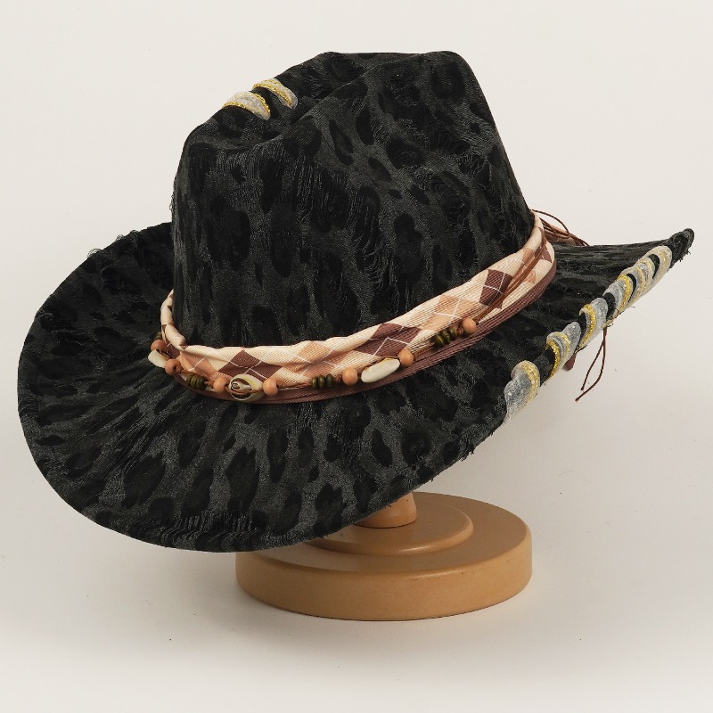 Leopar Desenli Batı Kovboy Şap - Cowboy Hat Straw incelemesi ve fiyatı